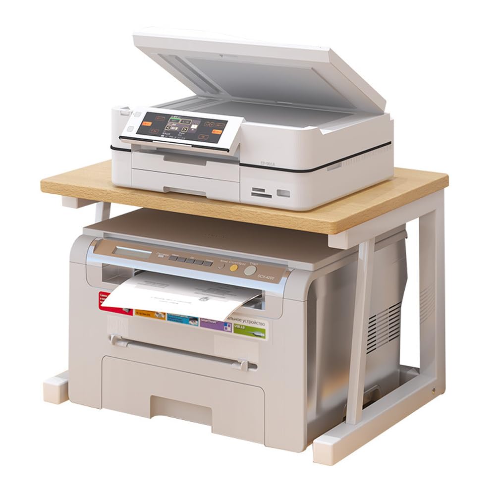 Commercial Book Printing Machines - Dwupoziomowy drewniany stojak na drukarkę, solidny,