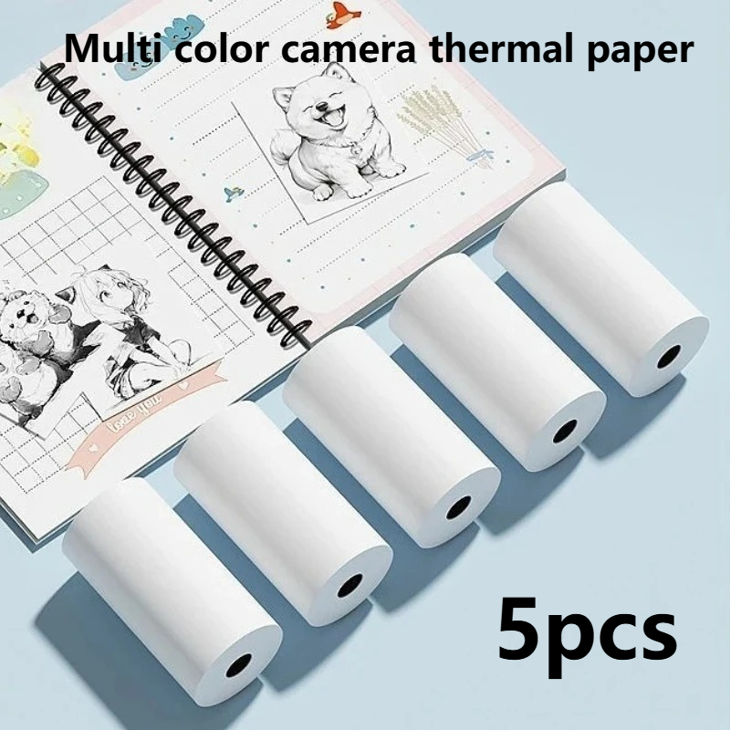 Thermal Printer - 5 rolek termicznych naklejek samoprzylepnych papier